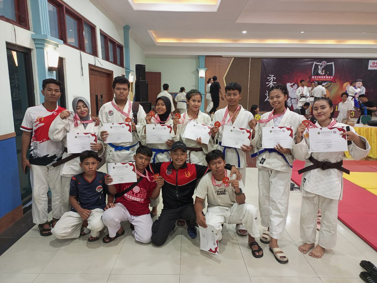 Mantap! Atlet Judo Kabupaten Tegal Borong Medali Kejurprov Jateng 2023