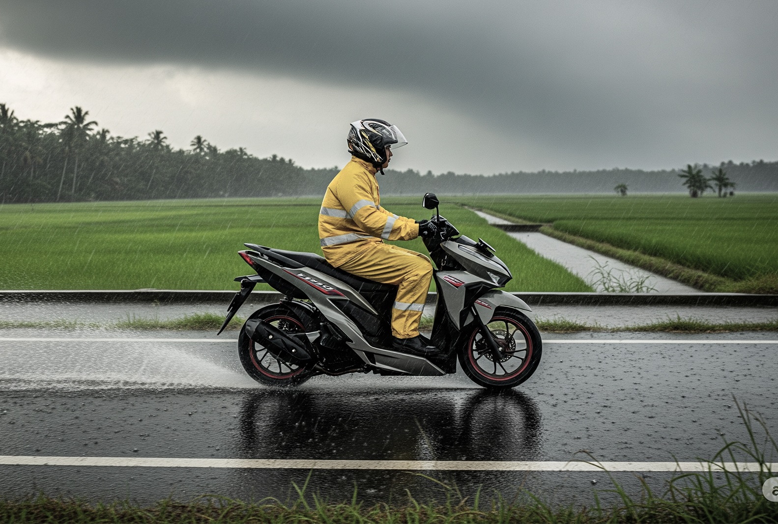Hujan Deras Bisa Picu Overload, Berikut Pesan Tim  Safety Riding Astra Motor Jateng Bagi Para Bikers