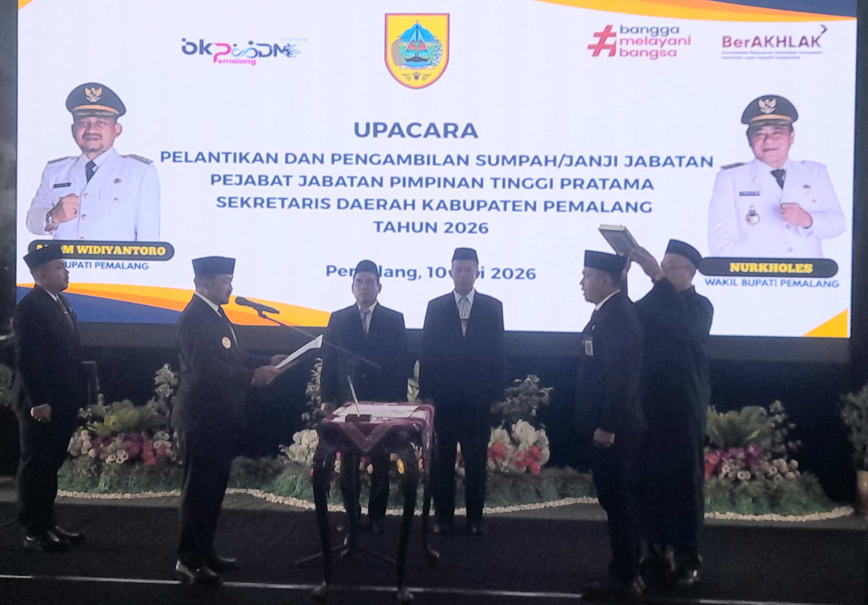 Sekda Pemalang Definitif Dilantik, Ini Pesan Bupati