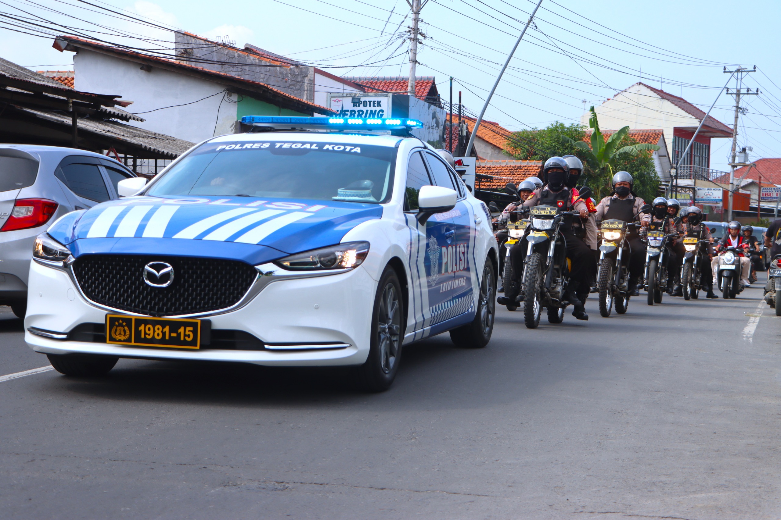 Pasca Pemungutan Suara Pemilu 2024, TNI-Polri Gelar Patroli Gabungan di Kota Tegal
