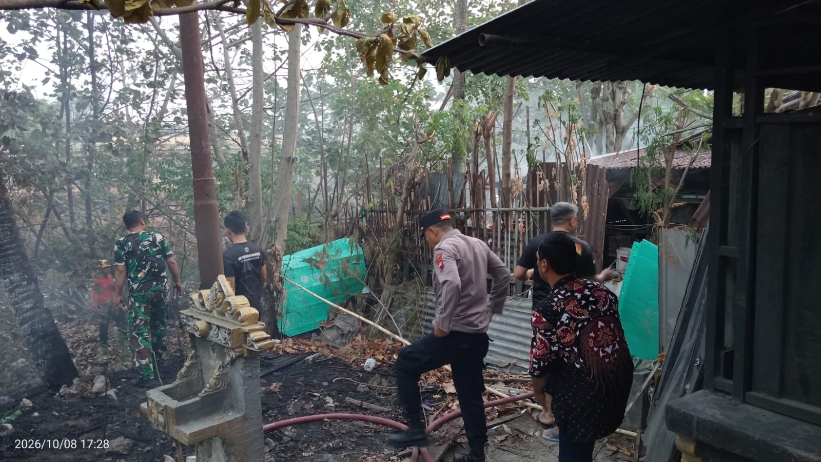 Kedai Kalijaga di Pantura Brebes Terbakar, Tiga Bantunan Saung Dilalap Api