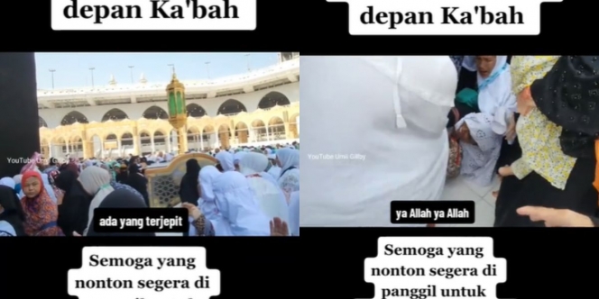 Video Jemaah Lansia asal Indonesia Jatuh Terinjak di Depan Kabah Viral, Perekam: Ada yang Terjepit 