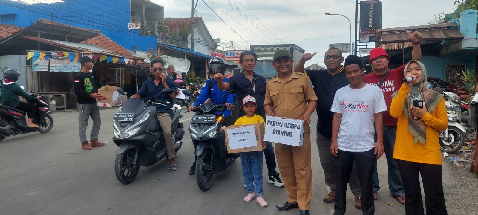 Pasca Gempa Berpusat di Cianjur, Wartawan dan Jakwir Galawi Tegal Galang Dana untuk Korban