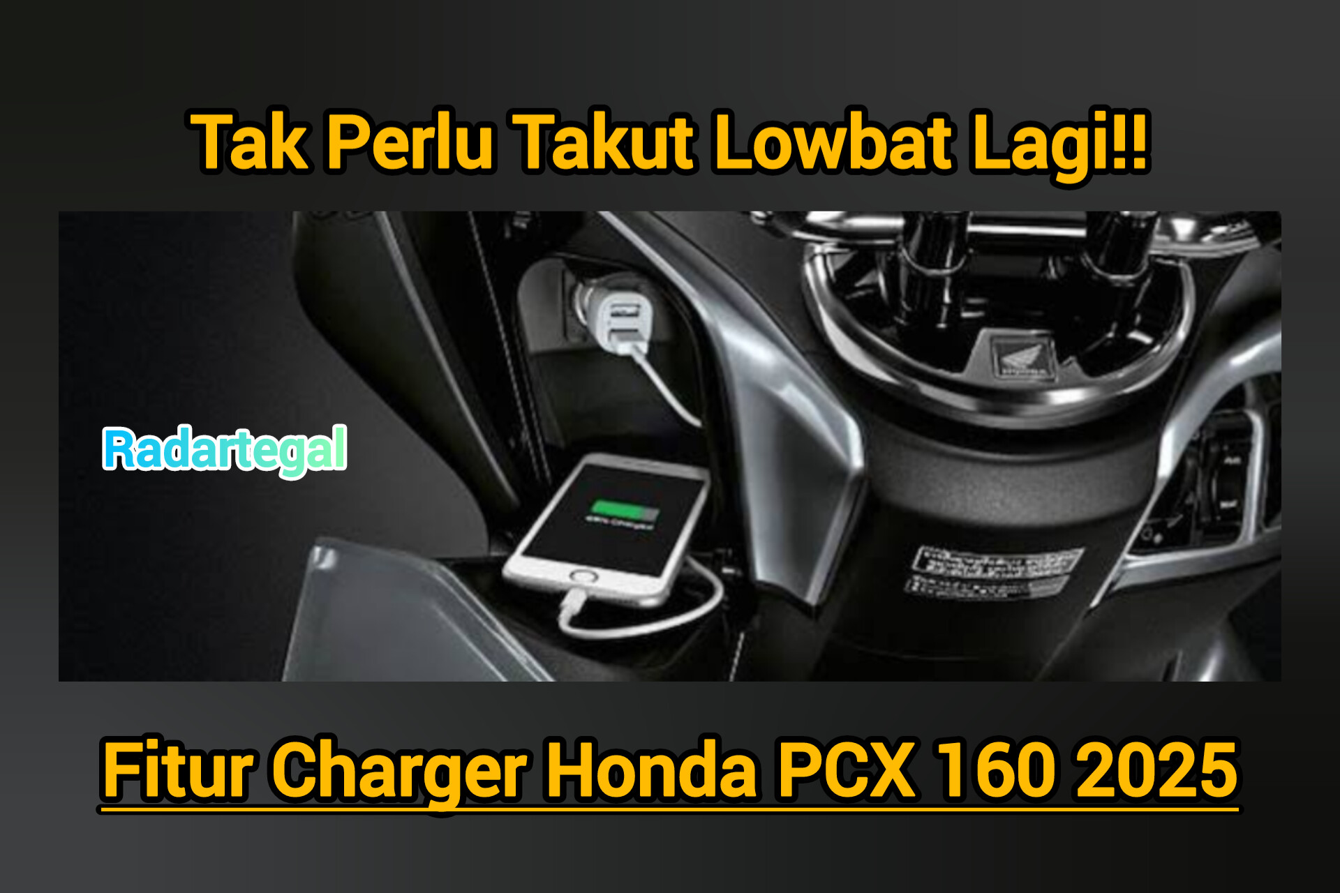 Tak Perlu Takut Lowbat, Honda PCX 160 Siapkan Soket Charger HP Sembari Berkedara