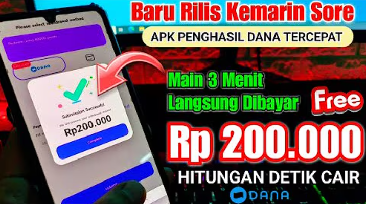Baru Rilis, Apk Penghasil DANA Tercepat Ini Bagi Uang Rp200.000 secara Cuma-cuma