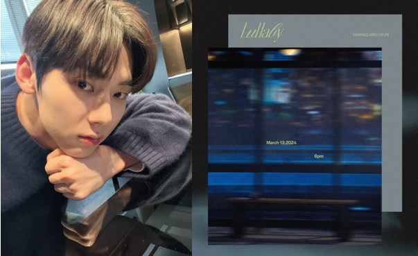 Single Digital Hwang Min Hyun Rilis 13 Maret 2024, Lullaby Hadirkan Poster Pemandangan Dini Hari di Halte Bus