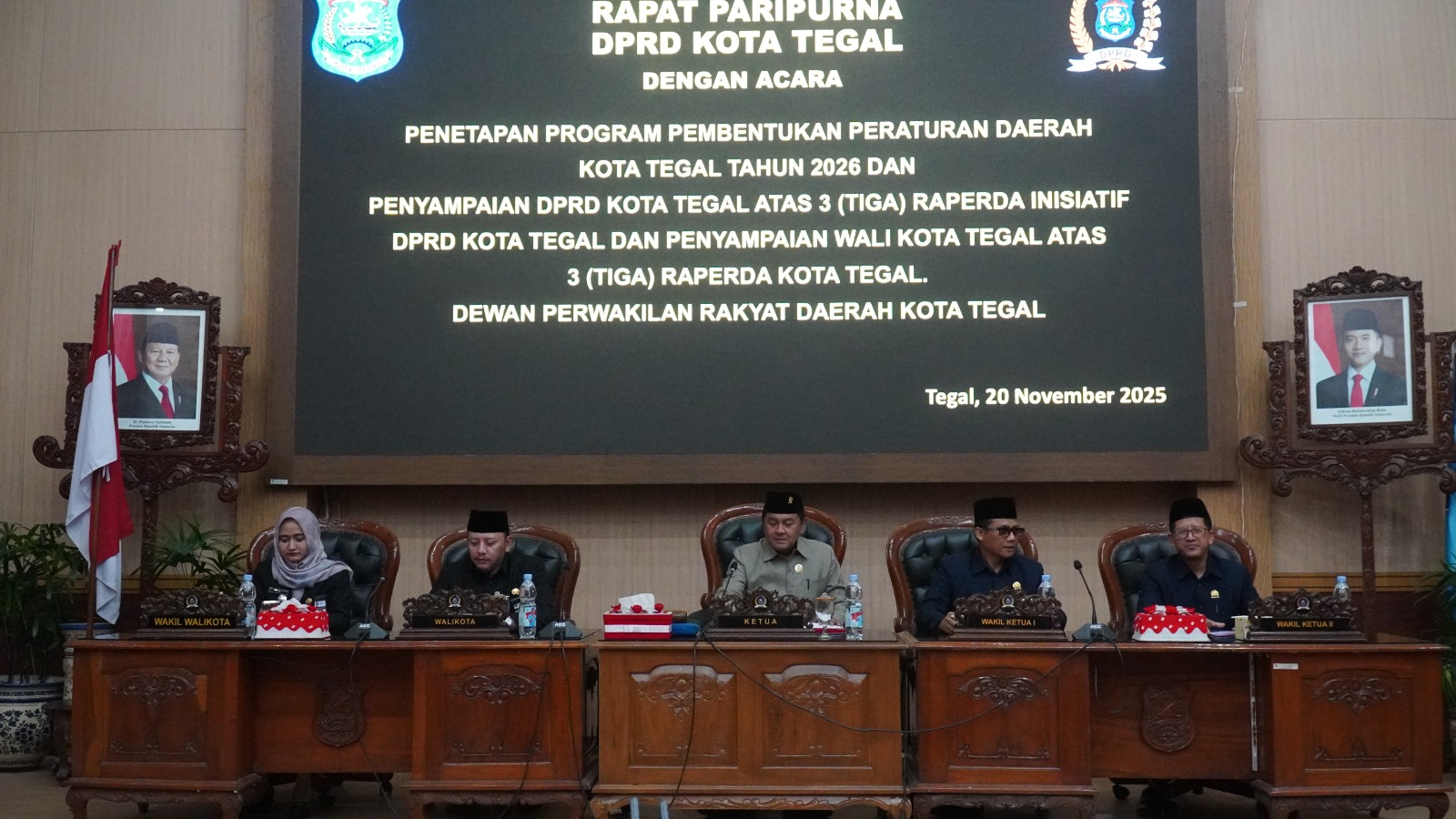 DPRD Kota Tegal Sampaikan Tiga Raperda Inisiatif