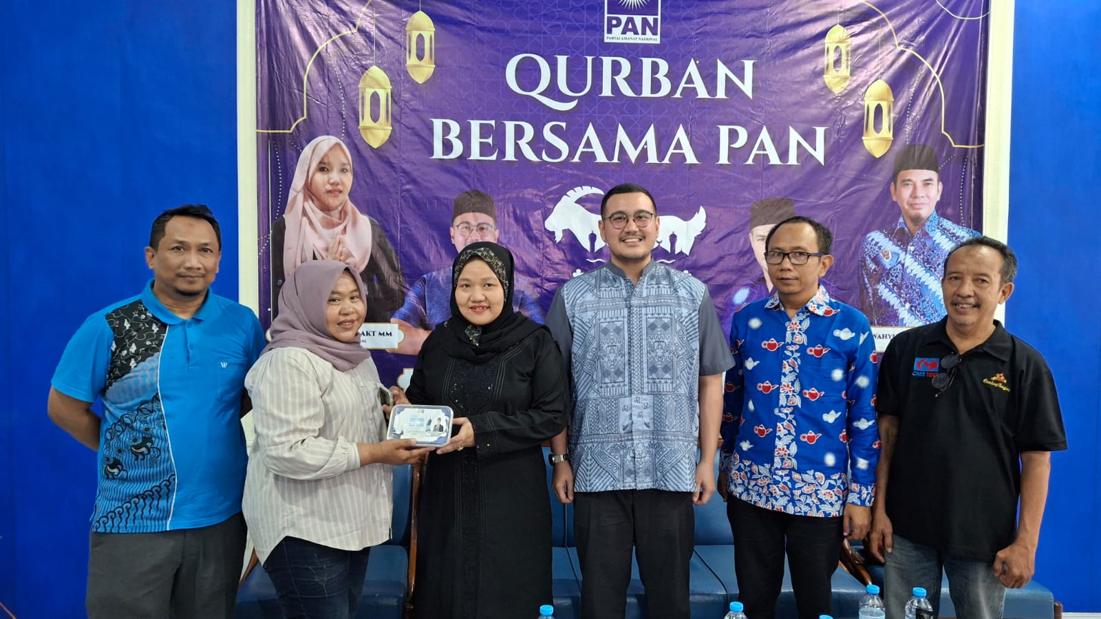 Iduladha, Enam Ekor Kambing Dipotong di DPD PAN, Dua Diantaranya dari Anggota DPRD Kota Tegal