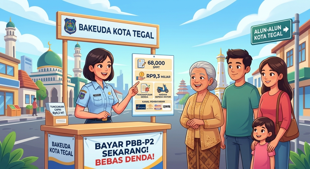 Tunggakan PBB Rp9,3 Miliar, Bakeuda Kota Tegal Obral Insentif