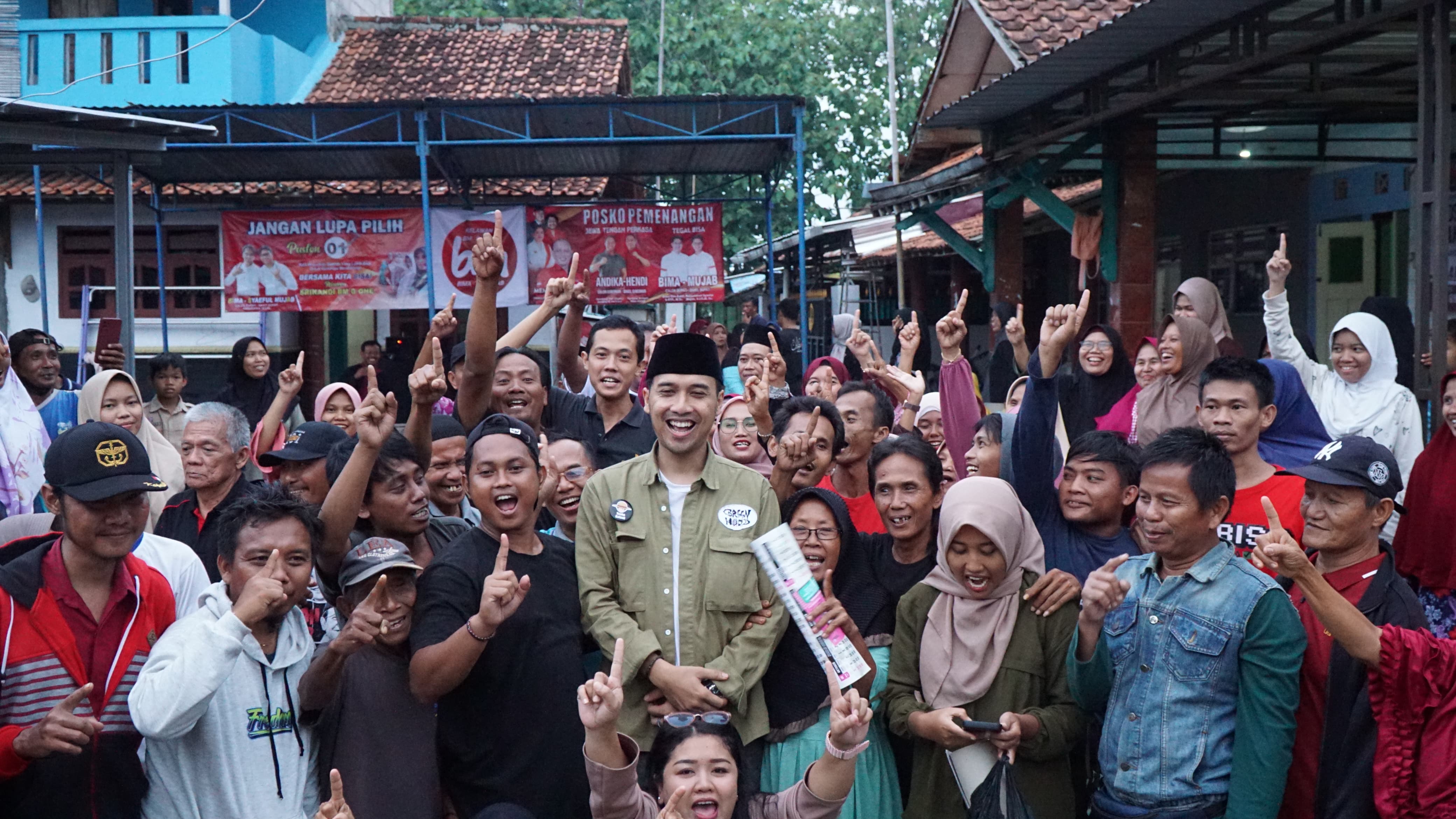 Cabup Tegal Bima Sakti Ajak Pendukungnya Tidak Terprovokasi dan Berpolitik Santun