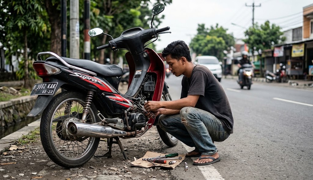 7 Tips Mengatasi Motor Bebek Mogok di Jalan Tanpa ke Bengkel