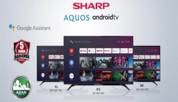 Spesifikasi SHARP 50 Inch Android TV UHD 4T-C50BK1I Terbaik Fitur Adzan Reminder dan 4K dengan HDR