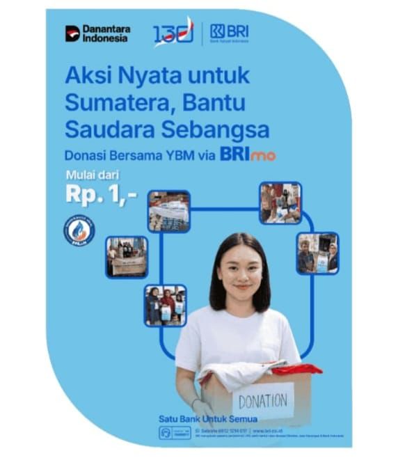 Cepat dan Mudah! Aplikasi BRImo Fasilitasi Donasi untuk Korban Bencana Sumatera