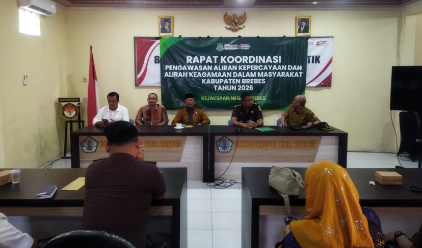 Perkuat Sinergi, Badan Kesbangpol Brebes Gelar Rakor Pakem