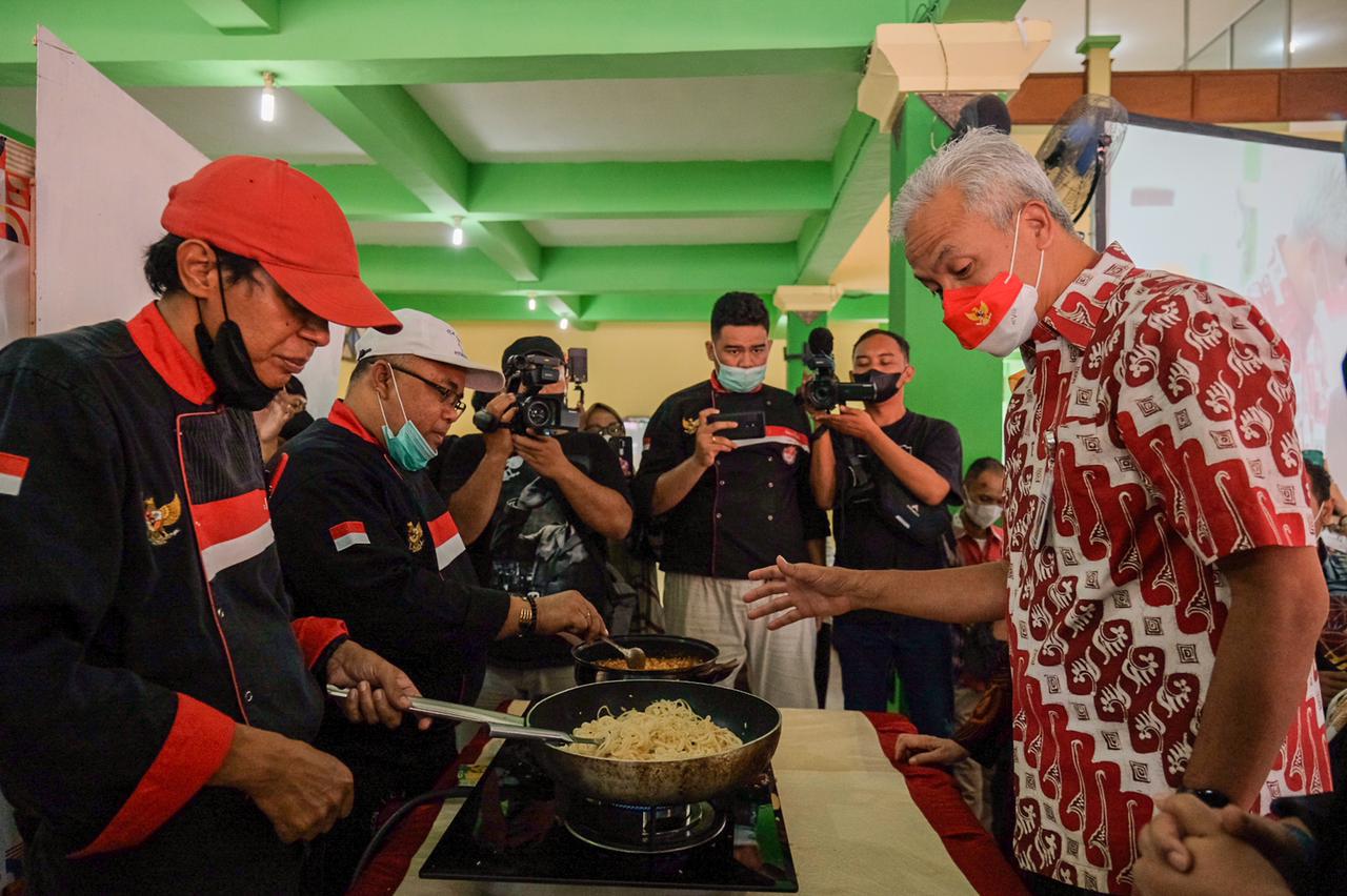 Spaghetti Mocaf yang Terbuat dari Singkong, Pangan Alternatif yang Bikin Ganjar Ketagihan