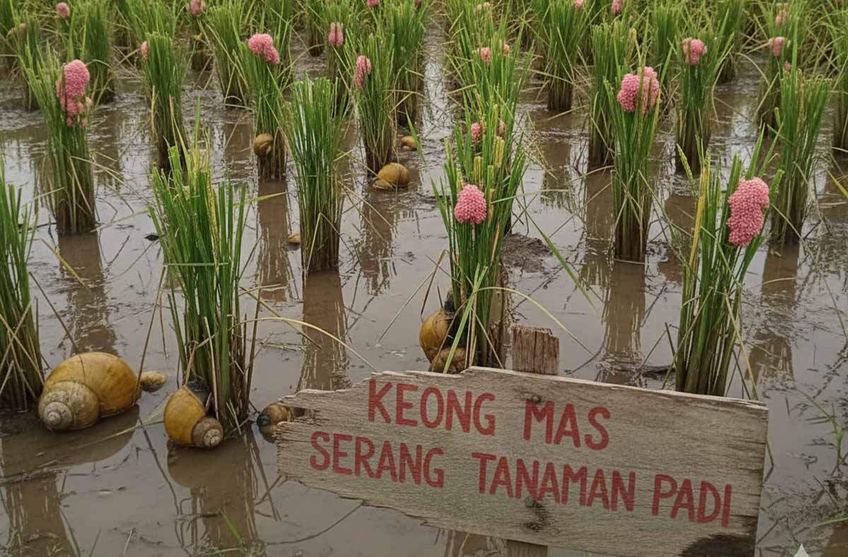 Penyakit Kresek dan Keong Mas Ancam 5 Hektare Tanaman Padi di Tegal