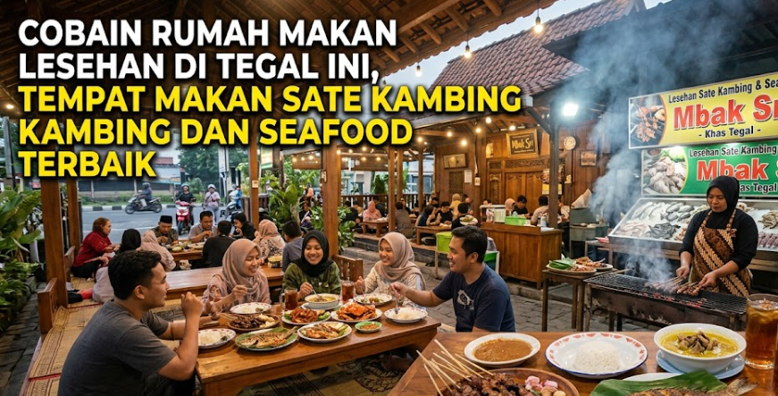 Cobain Rumah Makan Lesehan di Tegal Ini, Tempat Makan Sate Kambing dan Seafood Terbaik