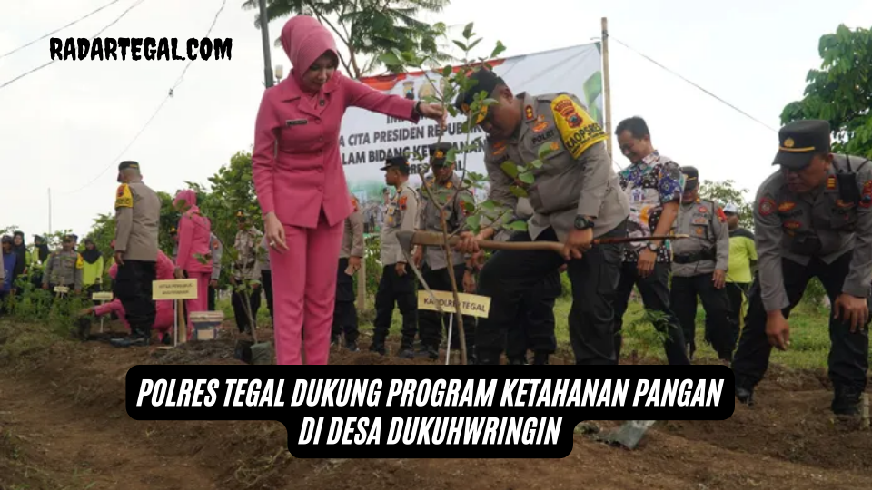 Upaya Polres Tegal Optimalisasi Lahan Tidur untuk Ketahanan Pangan di Dukuhwringin