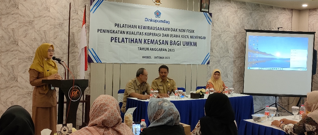 Pelaku UMKM di Brebes Diberi Pelatihan Kemasan Produk