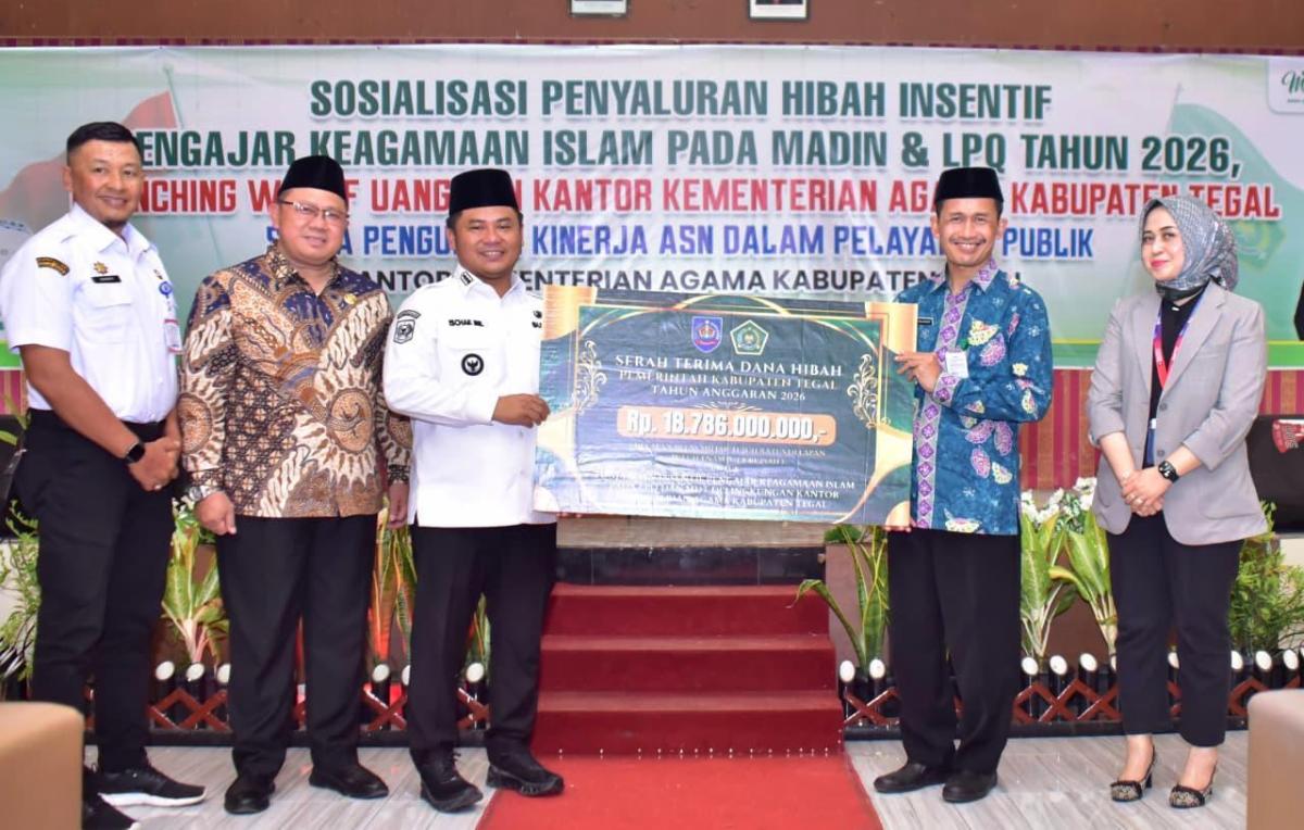 Insentif Guru Keagamaan di Tegal Naik Jadi Rp2 Juta, Bupati: Penghargaan Peran Besar Mereka