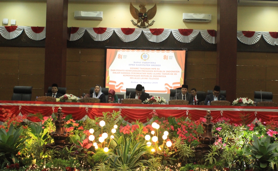 DPRD Brebes Ikuti Sidang Tahunan MPR RI dan Pidato Kenegaraan Presiden