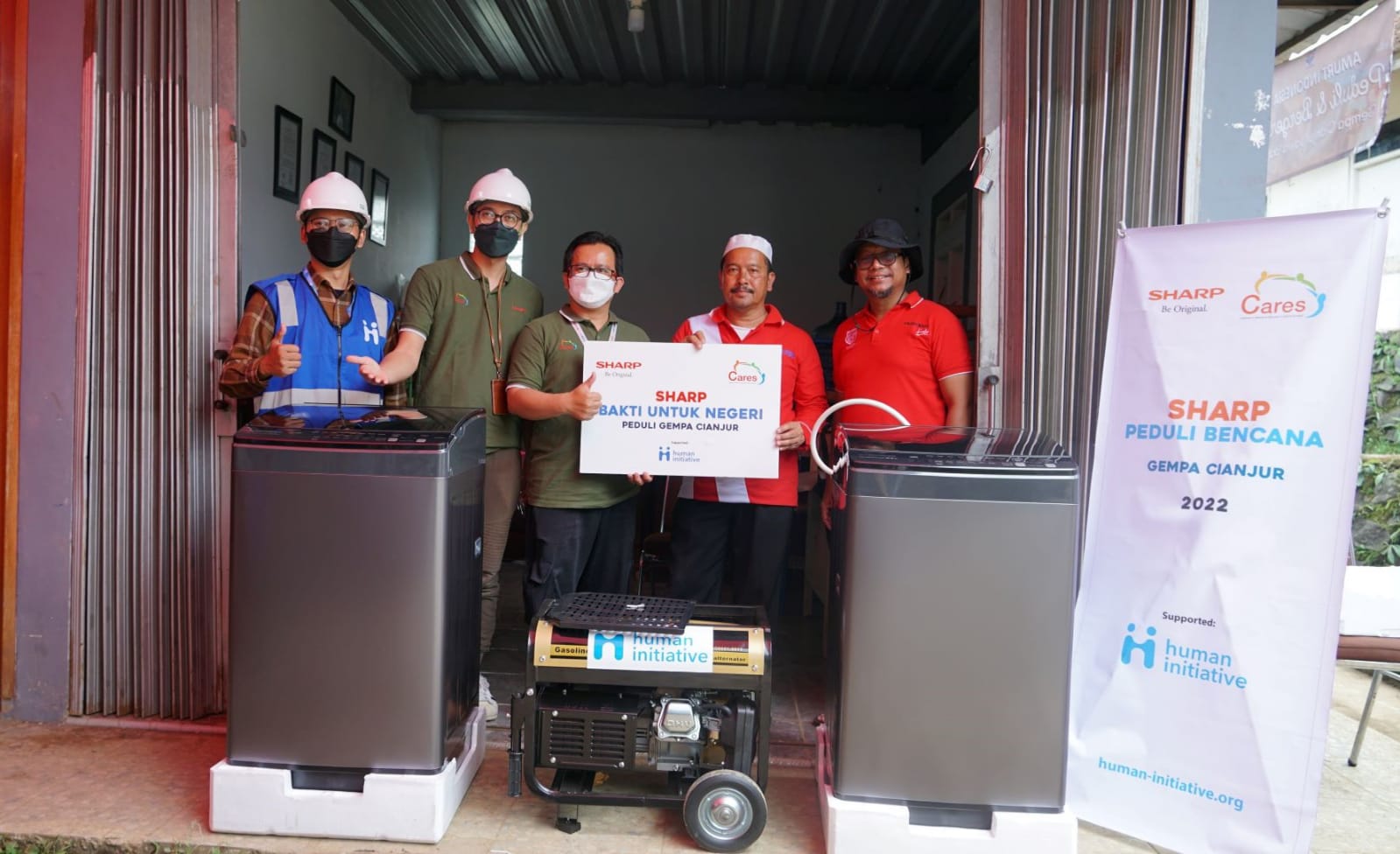 Bantu Pengungsi Gempa Cianjur, Sharp Indonesia Bangun Fasilitas Sanitasi