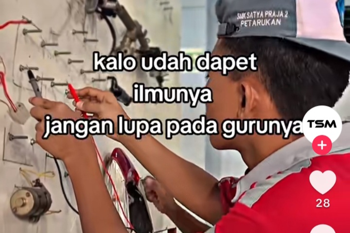 Praktik Langsung, Siswa SMK Satya Praja 2 Petarukan Pemalang Antusias Uji Hasil Kerja 