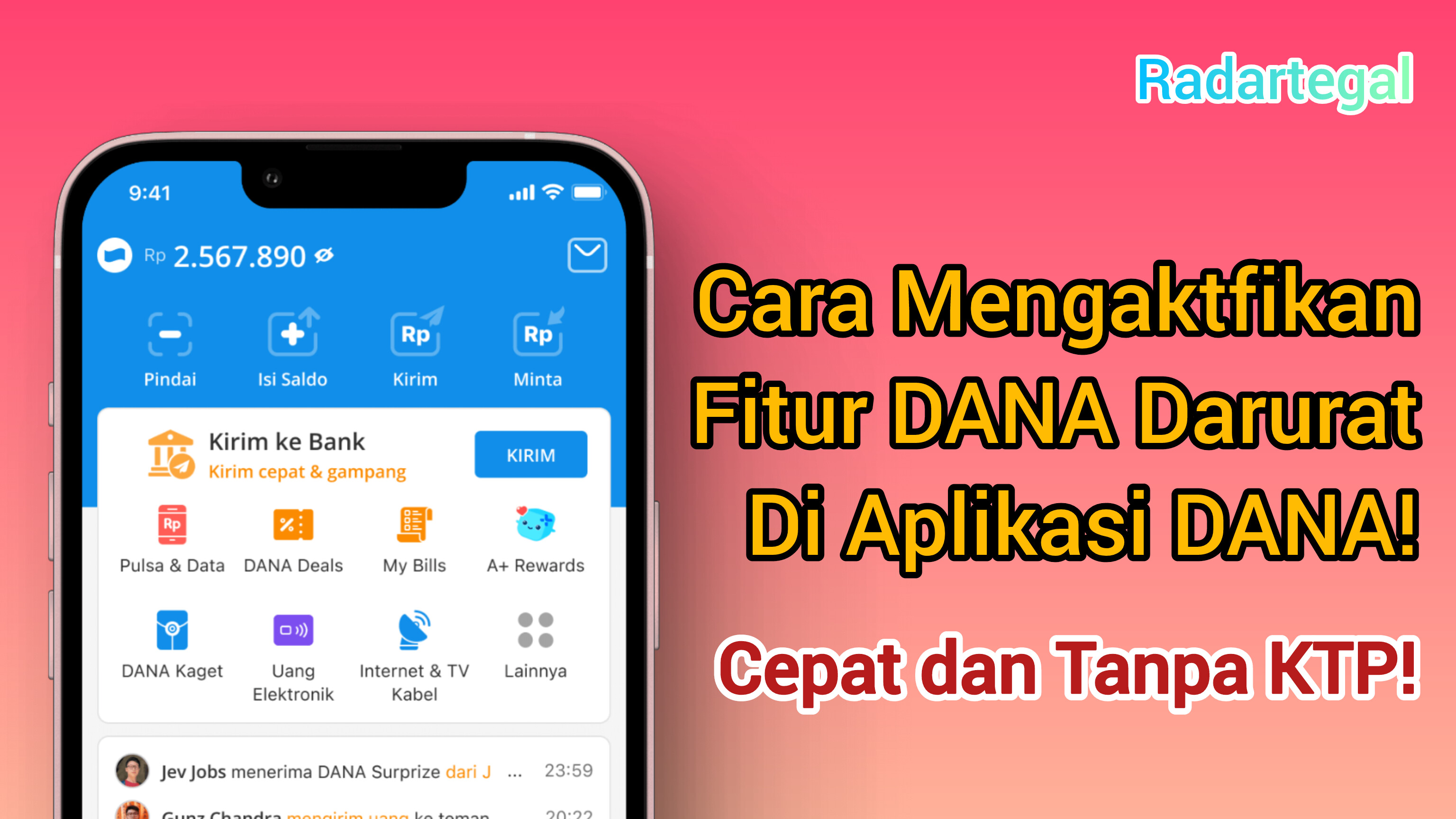 Butuh Dana Cepat? Cek 7 Langkah Aktifkan DANA Darurat dan Pinjam Hingga Rp20 Juta 