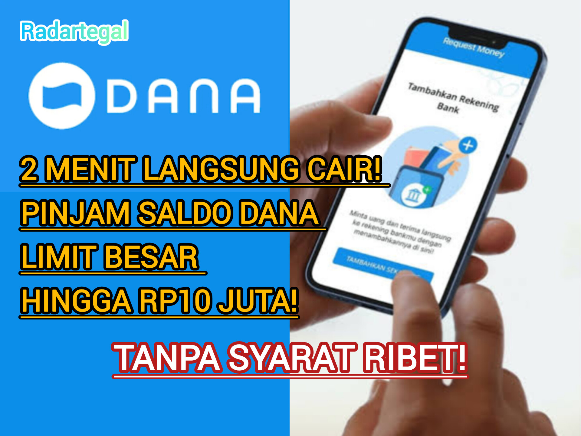 2 Menit Langsung Cair! Pinjam Saldo DANA Limit Besar hingga Rp10 Juta Tanpa Syarat Ribet!