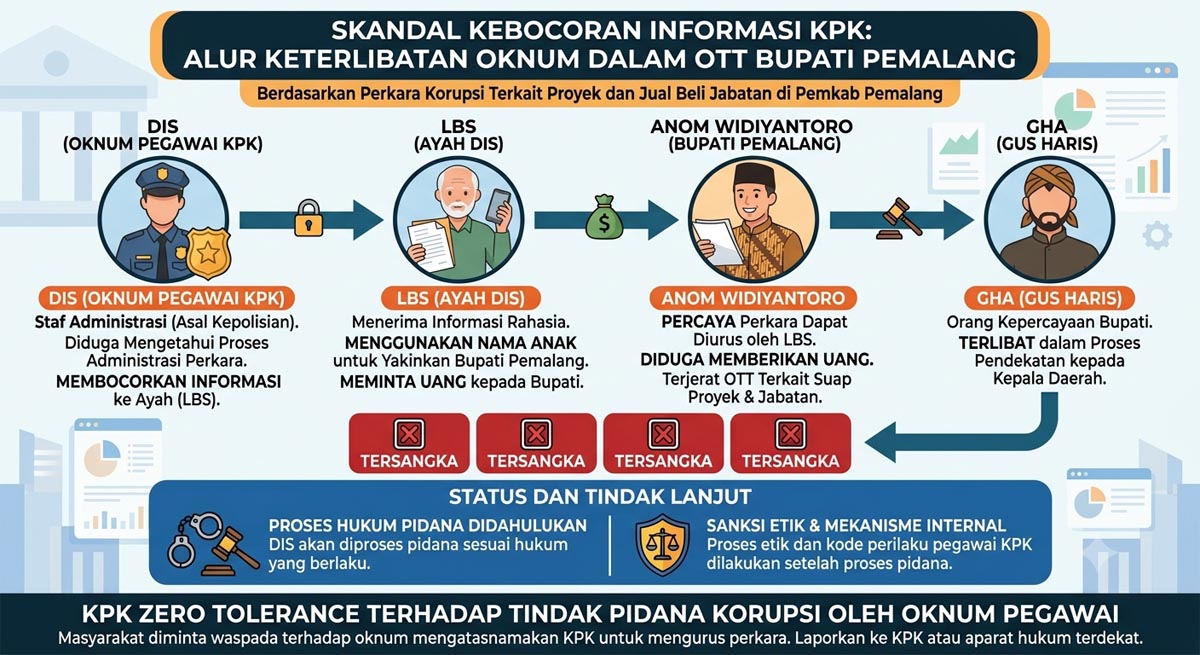 Skandal OTT Bupati Pemalang: Oknum Pegawai KPK Jadi Tersangka
