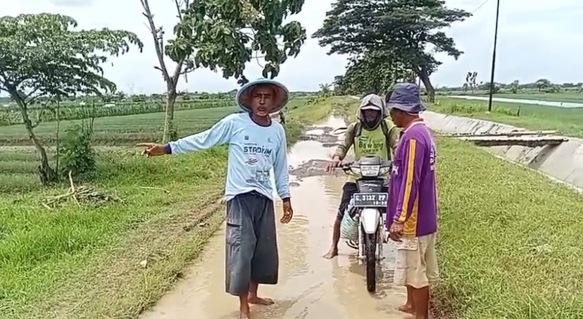 Jalan Penghubung Antar Desa di Brebes Rusak, Warga Sambat Bupati