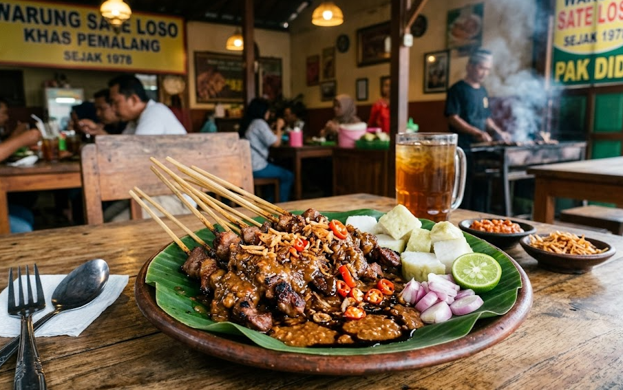 3 Tempat Makan Sate Loso khas Pemalang yang Legendaris dan Enak