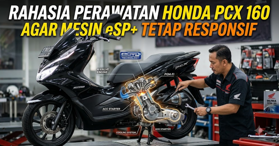 Nah Ini! Rahasia Perawatan Honda PCX 160 agar Mesin eSP+ Tetap Responsif