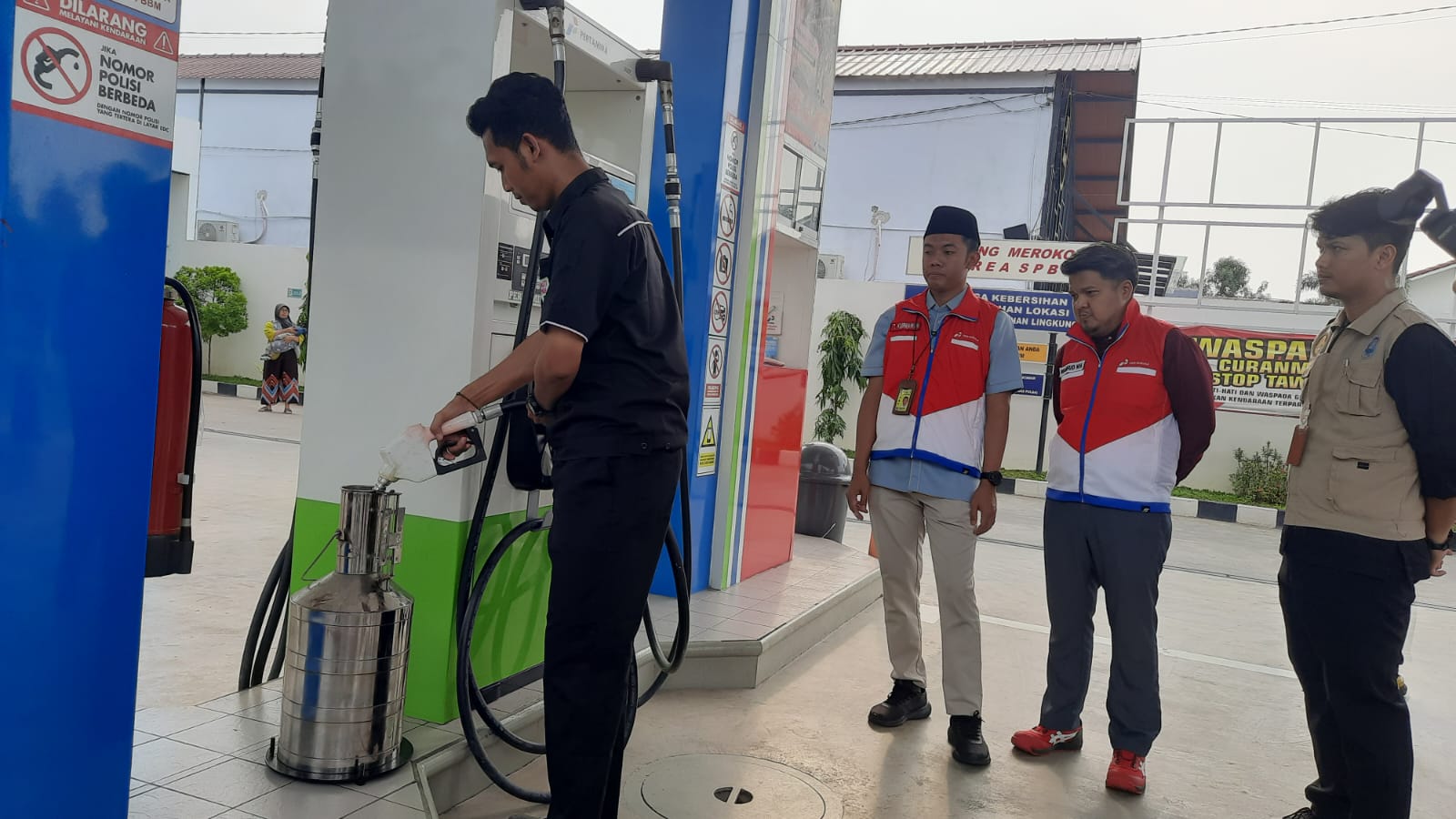 Jelang Arus Mudik, Takaran Pengisian BBM SPBU di Tegal Dicek