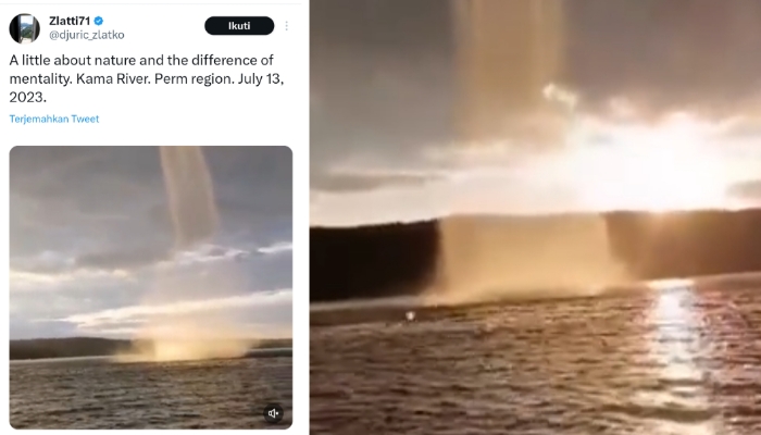 Keunikan Fenomena Waterspout yang Mirip Naga Lagi Minum Air Geger di Twitter