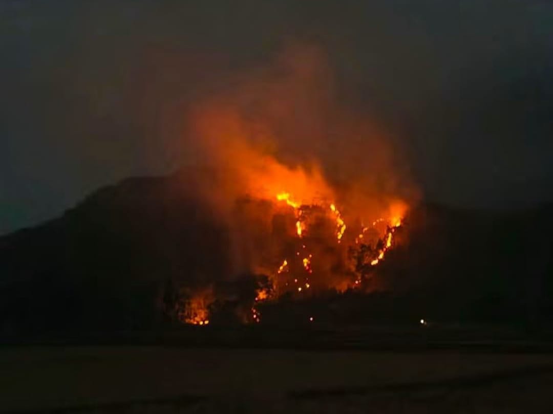 Lahan Perbukitan di Bumiayu Brebes Terbakar, Warga Sempat Panik