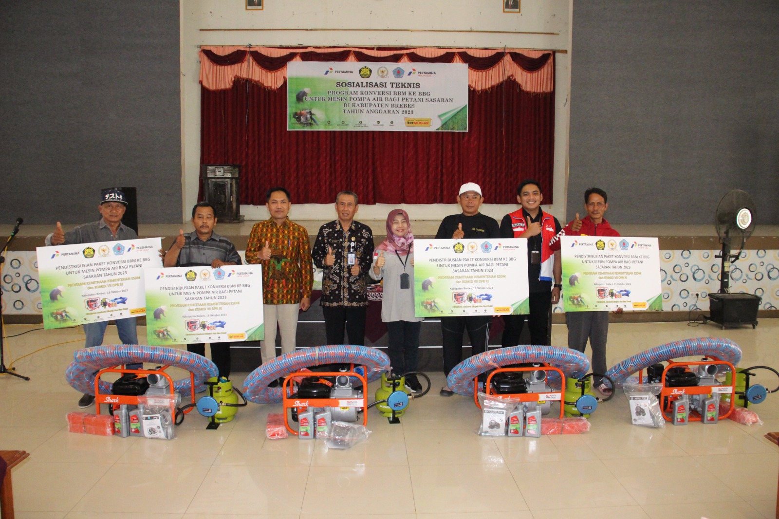 Konversi BBM ke BBG, Petani Brebes Dapat 123 Unit Pompa Air Gratis dari Pemerintah