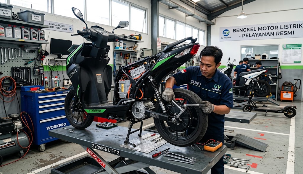 Daftar Jadwal Service Motor Listrik Selama 1 Tahun dan Komponen yang Harus Dirawat