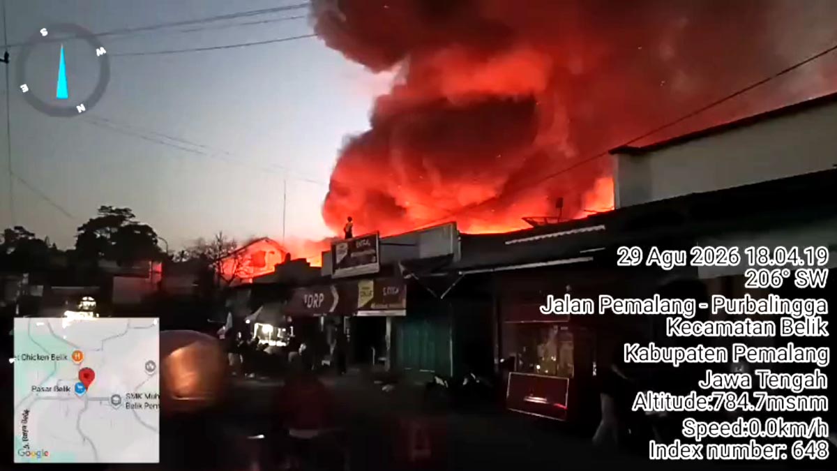 Kronologi Kebakaran Pasar Belik Pemalang, Api Baru Padam Selepas 4 Jam