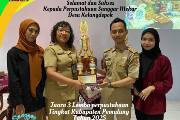 Kelangdepok Raih Juara 3 Lomba Pengelolaan Perpustakaan Desa di Pemalang