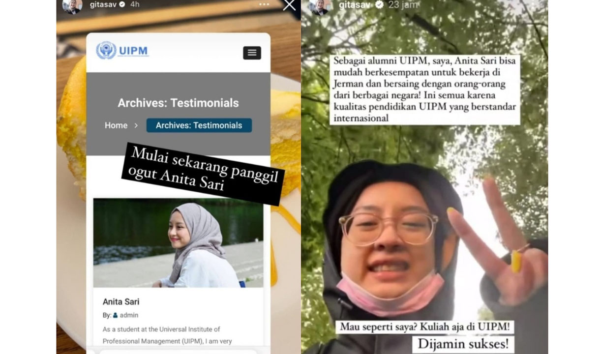 Fotonya Dicatut UIPM, Gitasav: Mulai Sekarang Panggil Ogut Anita Sari 