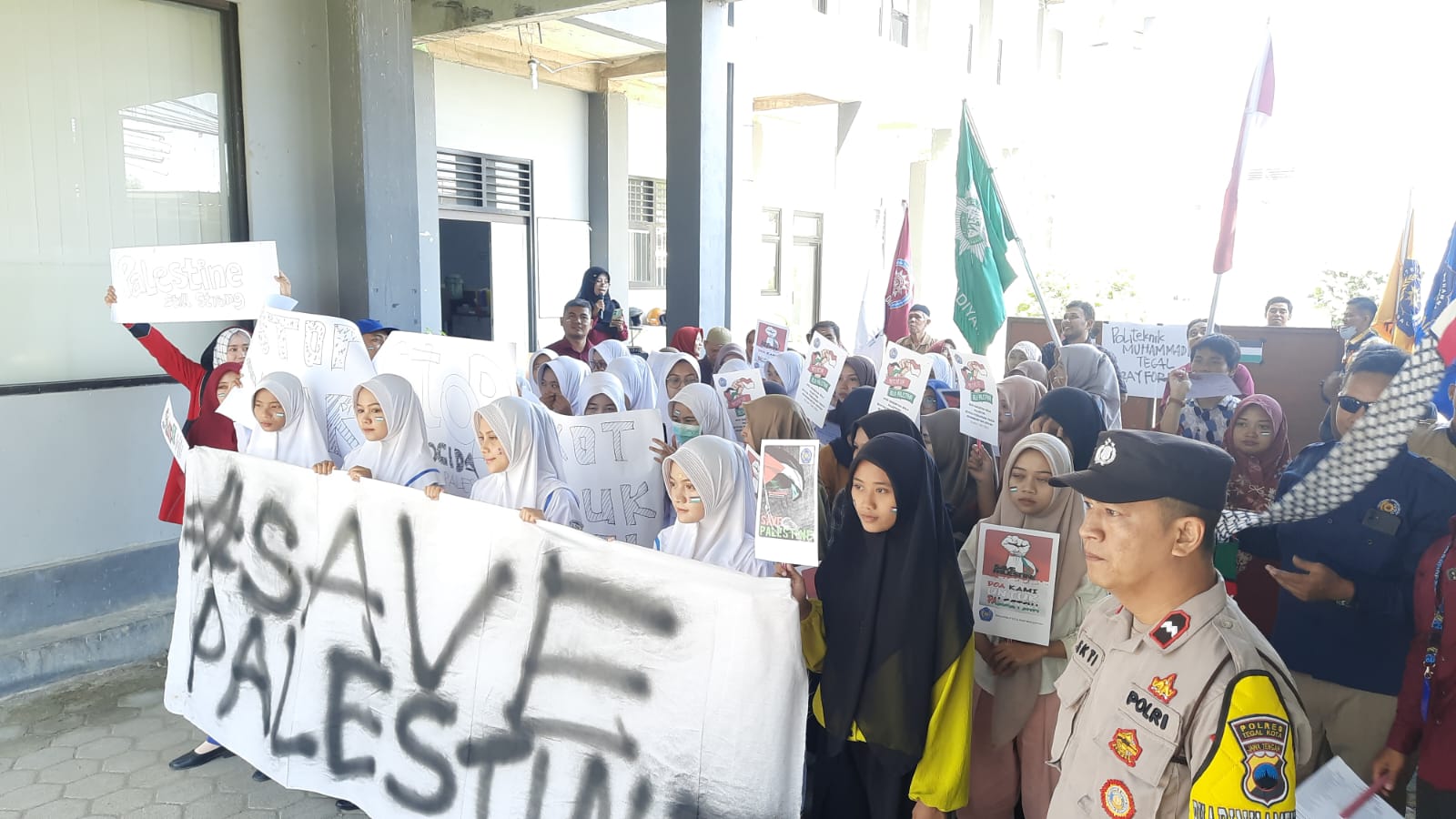 Aksi Bela Palestina di Tegal, Civitas Akademika Muhammadiyah Tuntut Israel Diadili di Mahkamah Internasional