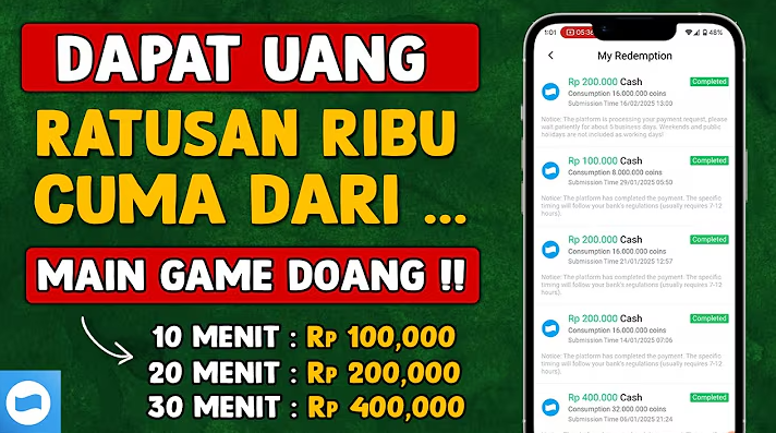 10 Menit Cair Rp100 Ribu, Game Penghasil Uang 2025 Ini Bikin Kaya Mendadak