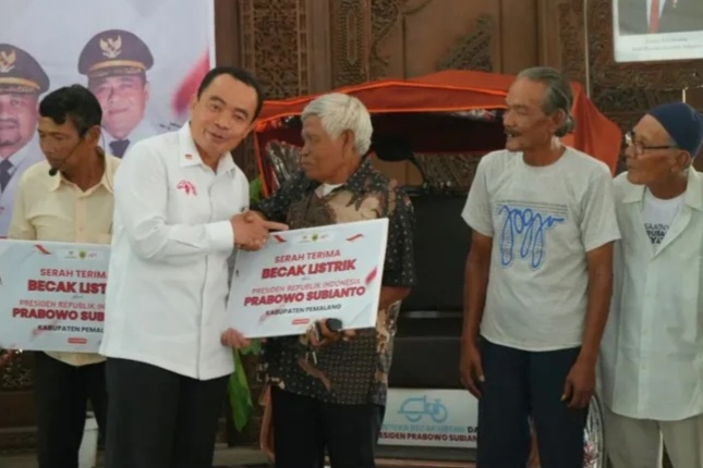 Bantuan Becak Listrik dari Presiden Prabowo, Pemalang Dapat Jatah 25 Unit