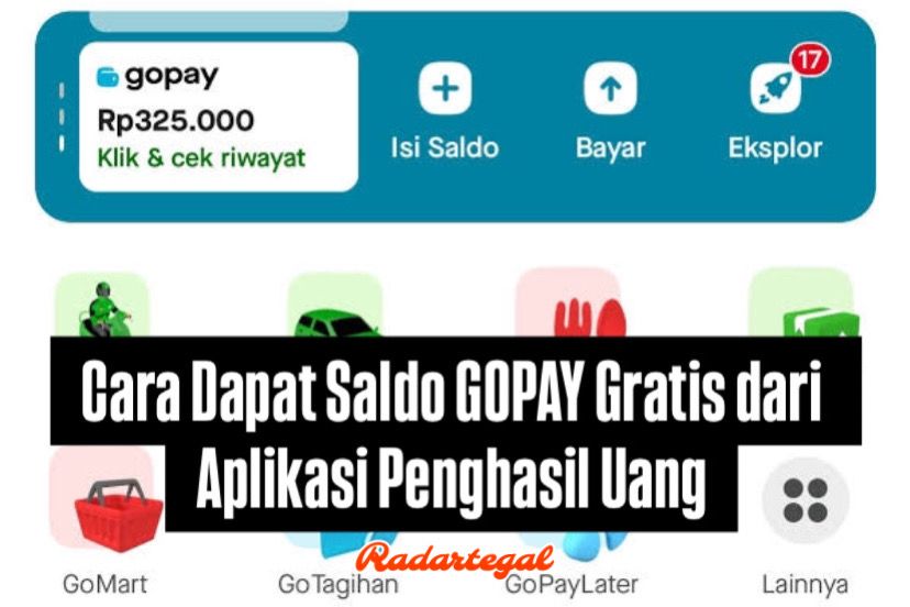 Cara Mudah Dapat Saldo GoPay Gratis, Cukup Mainkan Aplikasi Penghasil Uang Saja