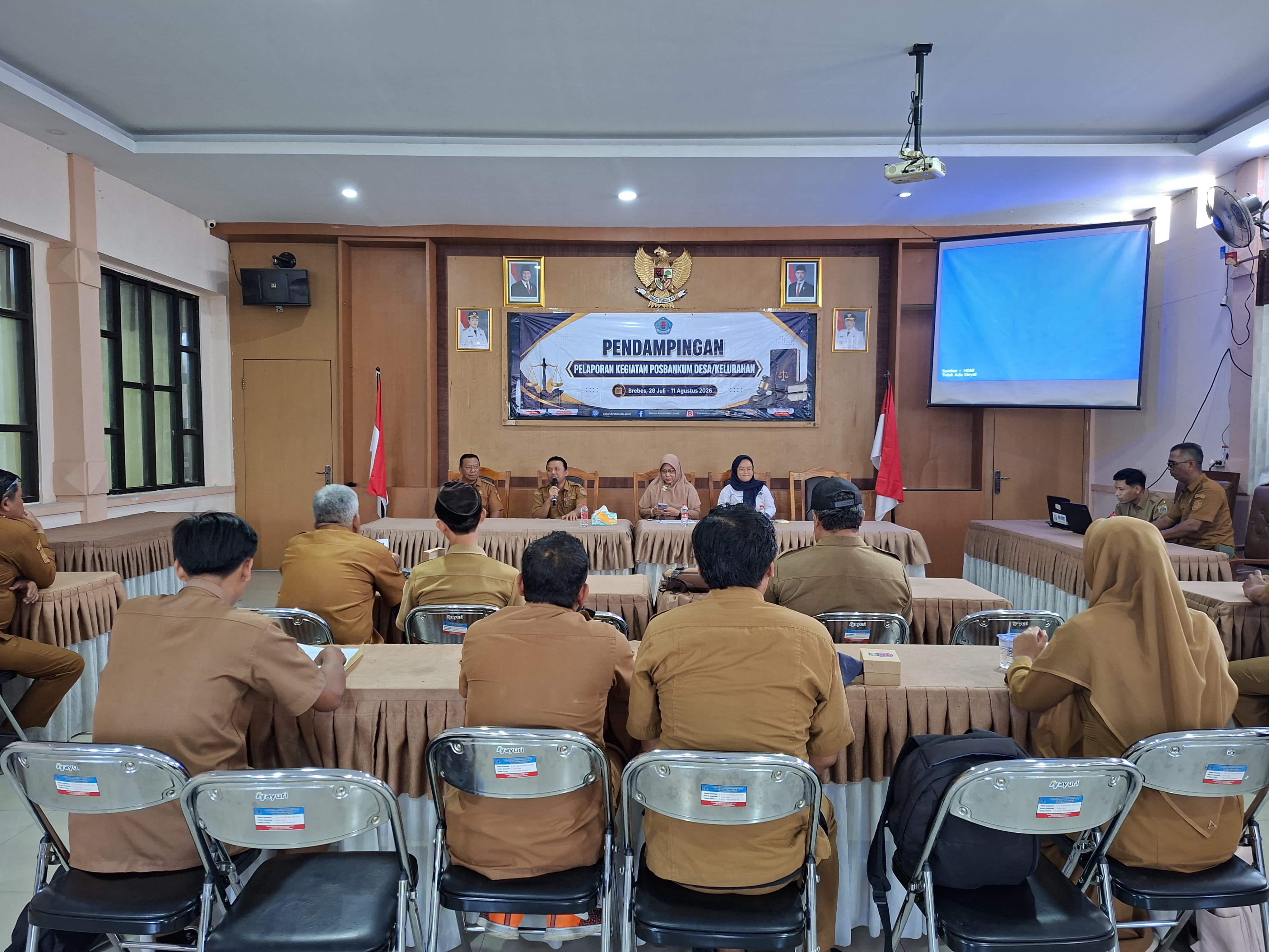 Bagian Hukum Setda Brebes Tingkatkan Kualitas Pelaporan Posbankum Desa di Wilayah Losari