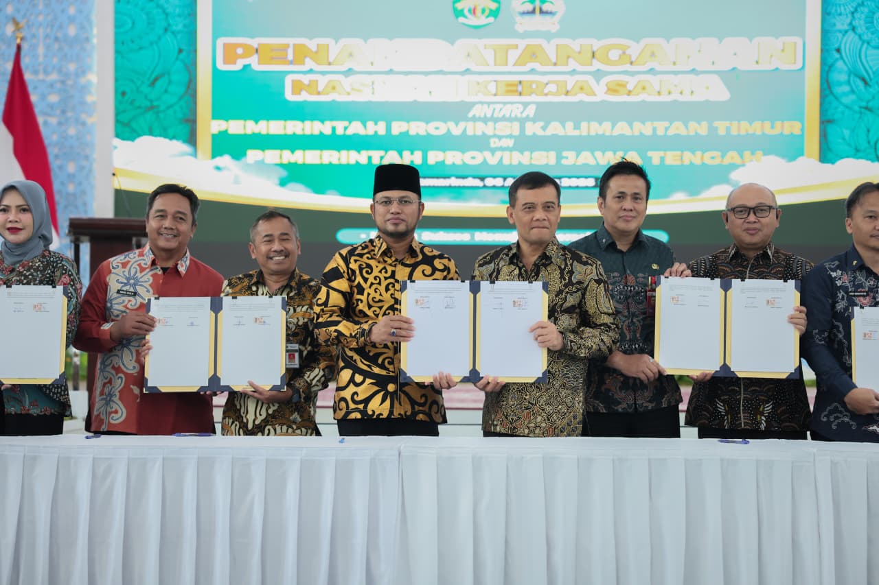 Jateng-Kaltim Teken Kerja Sama Strategis, Potensi Ekonomi Capai Rp20,2 Triliun Dukung Pangan dan Industri 