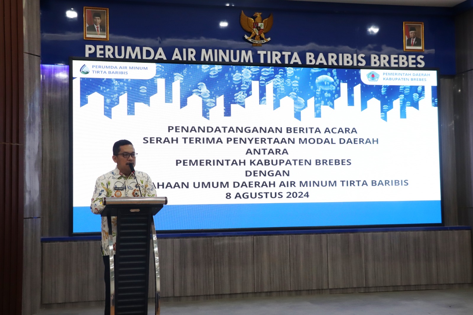 Jadi Terbaik di Jateng, Dua Aset Pemkab Brebes Diserahkan ke Perumda Tirta Baribis 