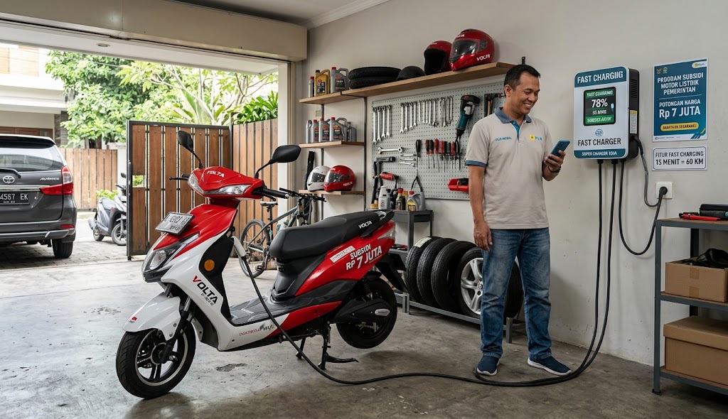 3 Daftar Motor Listrik Subsidi dengan Fitur Fast Charger 2026