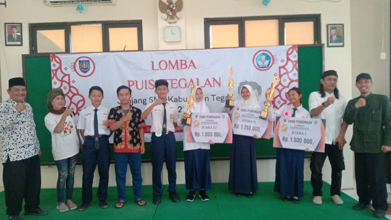 64 Pelajar Adu Piawai Dalam Lomba Puisi Tegalan Tingkat SMP Disdikbud Kabupaten Tegal